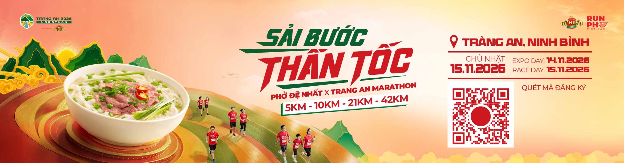 PHỞ ĐỆ NHẤT × TRANG AN MARATHON 2026: ĐỒNG HÀNH LAN TỎA TINH HOA PHỞ VIỆT GIỮA MIỀN DI SẢN
